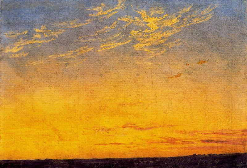 Caspar David Friedrich Evening oil painting picture